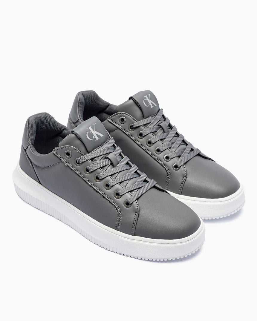 Calvin Klein Jeans Chunky Cupsole Clean Low Top Sneaker Charcoal Grey/Bright White