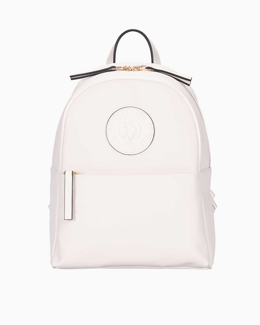 Us Polo Assn Fermuar Detaylı Sırt Çantası Beyaz