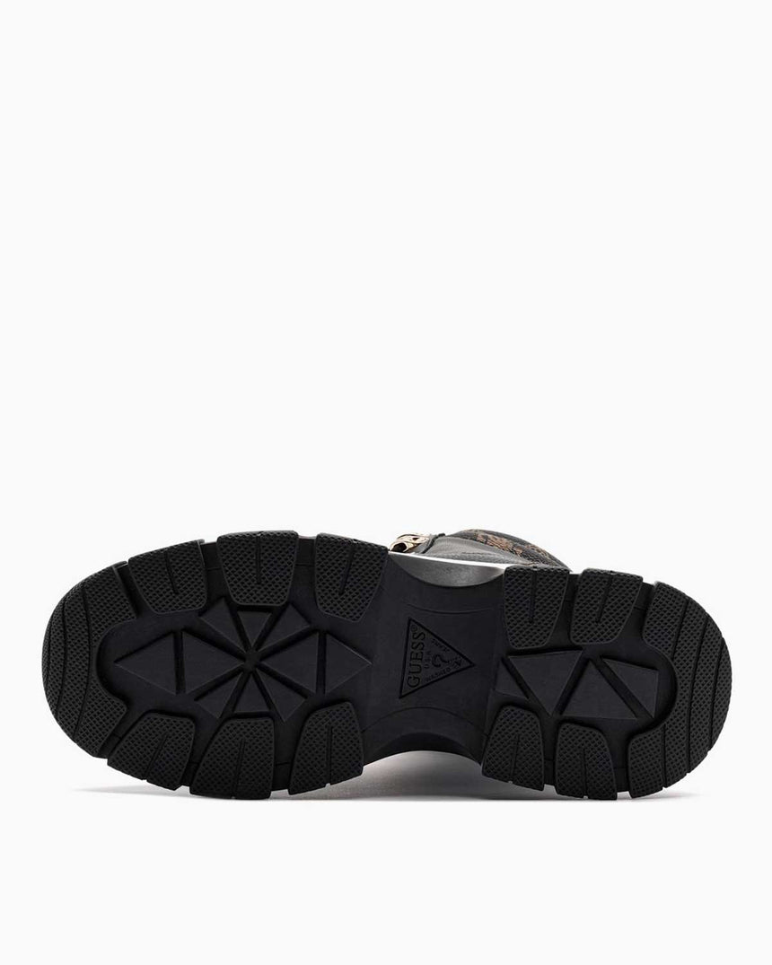 Guess Running Monogram Baskı Detaylı Sneaker Black Brass