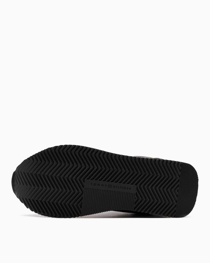 Tommy Hilfiger Elevated Essent Runner Monogram Kadın Sneaker Black