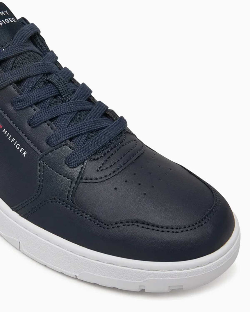 Tommy Hilfiger Deri Erkek Hafif Basketbol Sneaker Desert Sky