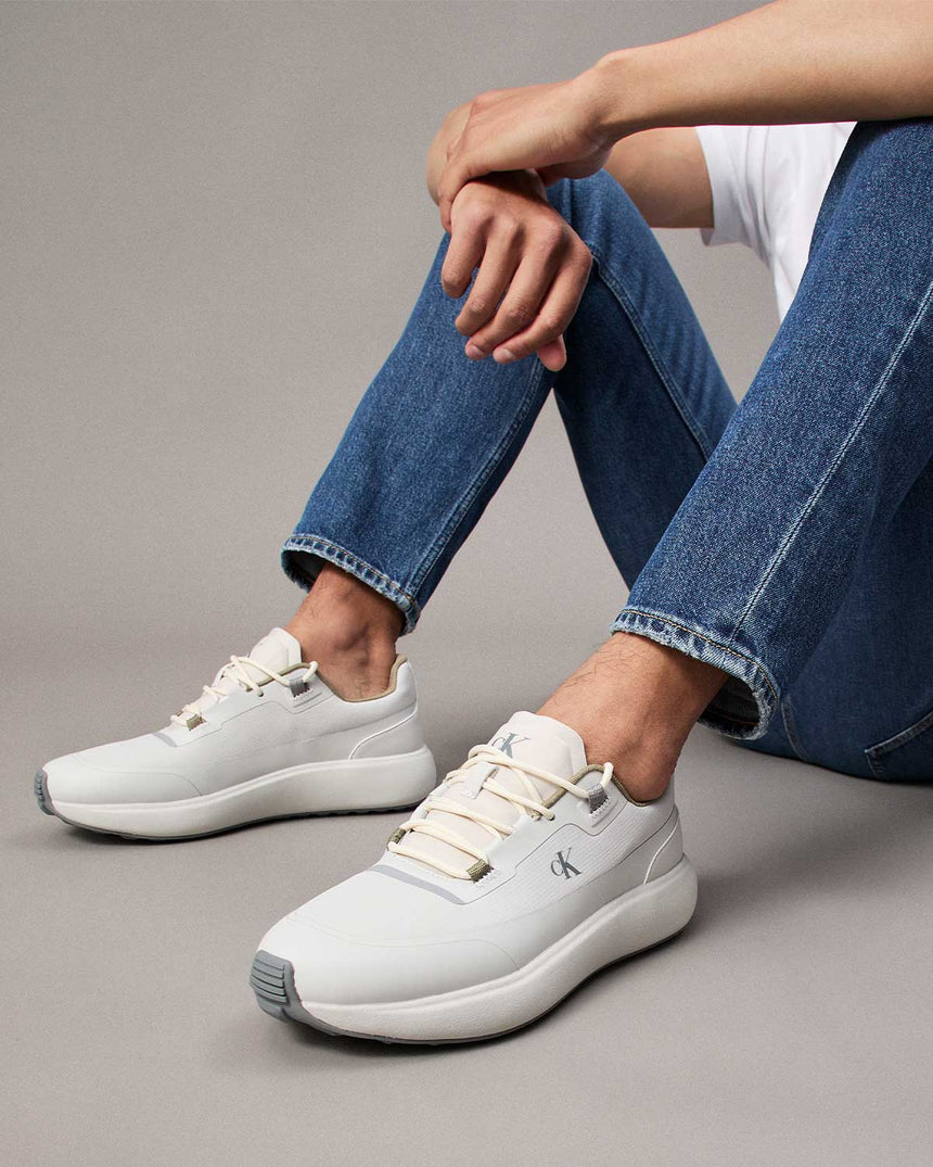Calvin Klein Athleisure Runner Tech Ripstop Sneaker Oyster Mushroom/Turtle Dove/Mermaid