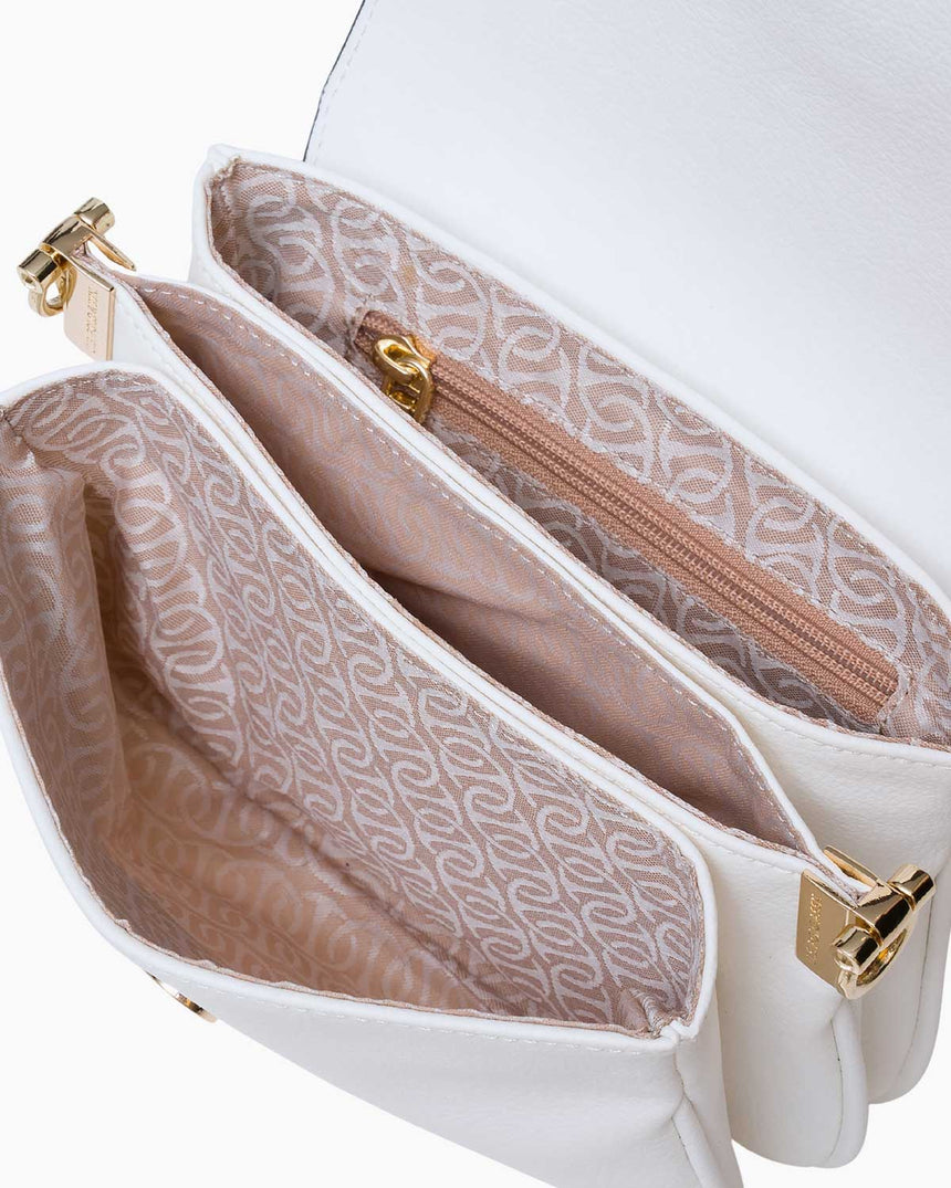 Us Polo Assn Mıknatıs Kapaklı Çapraz Askılı Çanta Beyaz