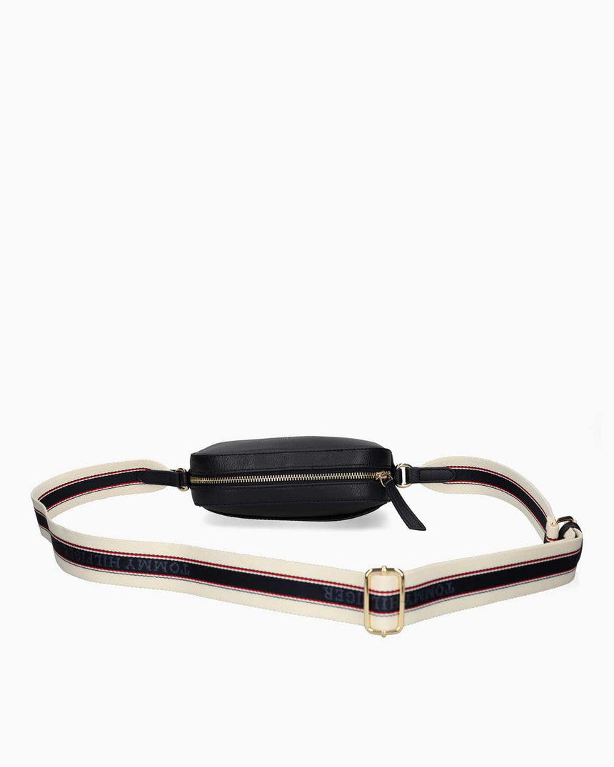 Tommy Hilfiger Logo Bantlo Kadın Kamera Çantası Space Blue Corp