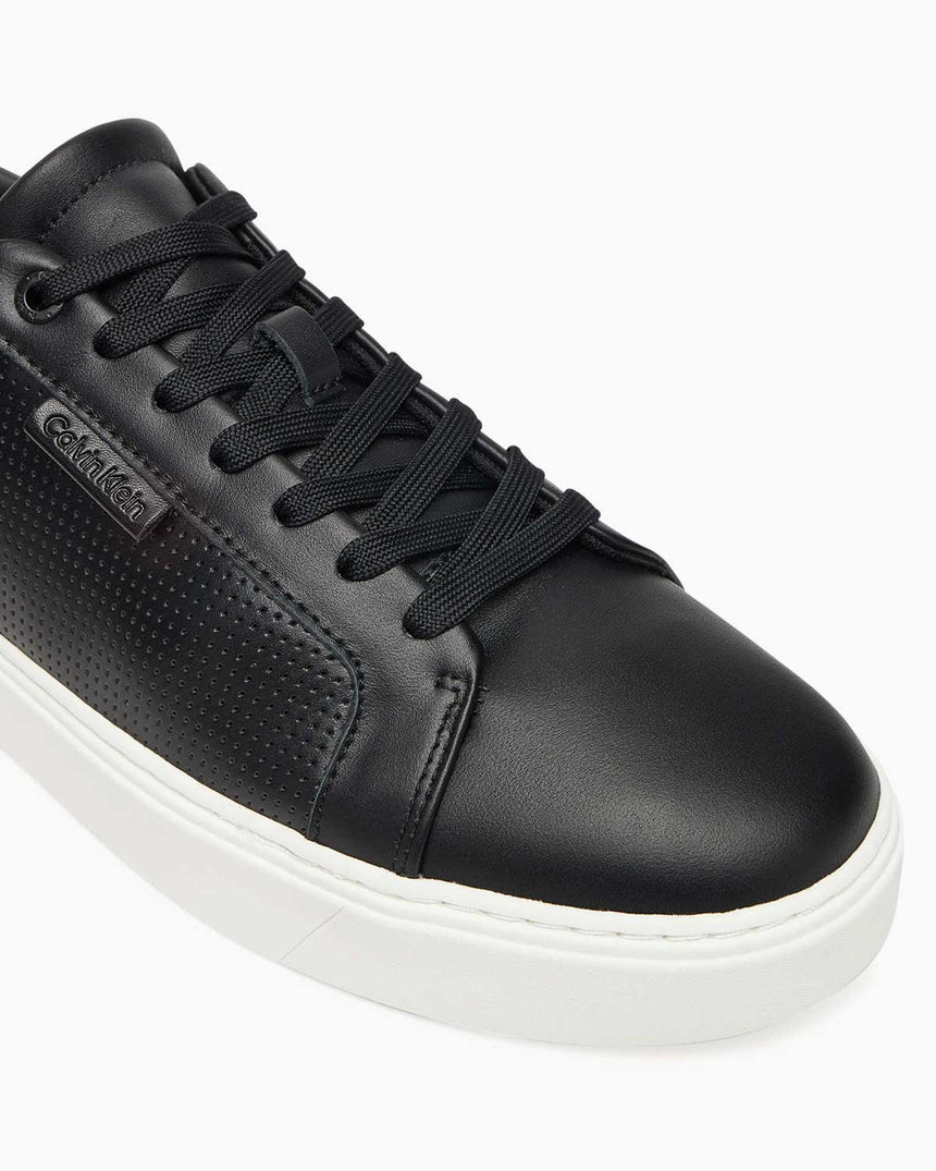 Calvin Klein Temiz Taban Mükemmel Deri Erkek Sneaker Black/Bright White