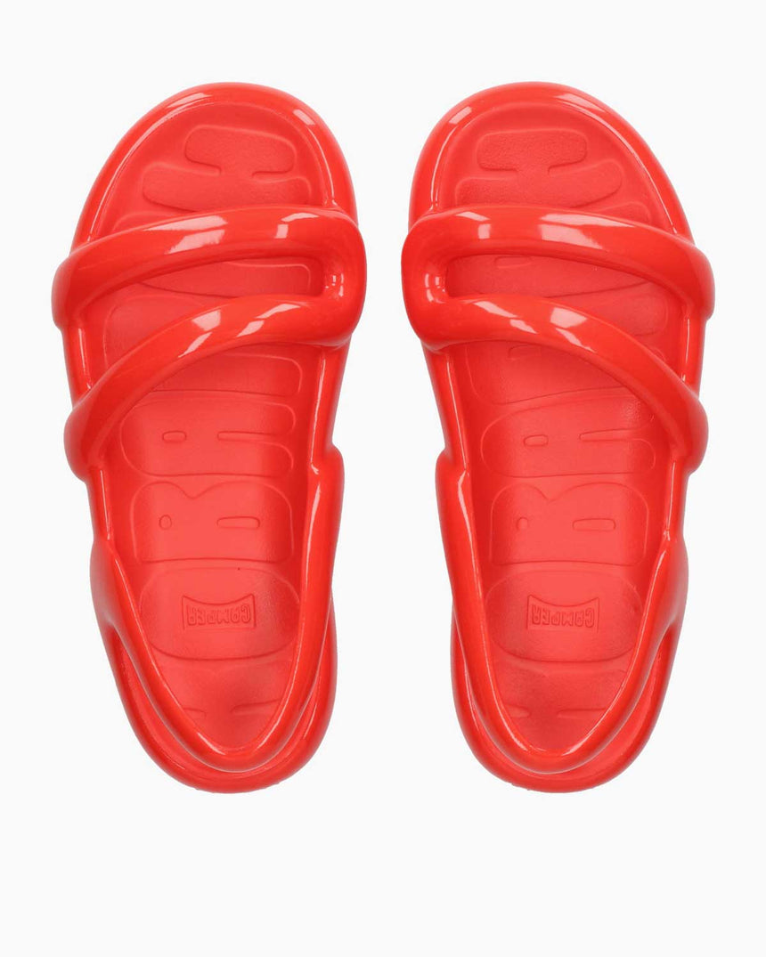 Camper Kobarah Flat Sandalet Parlak Kırmızı