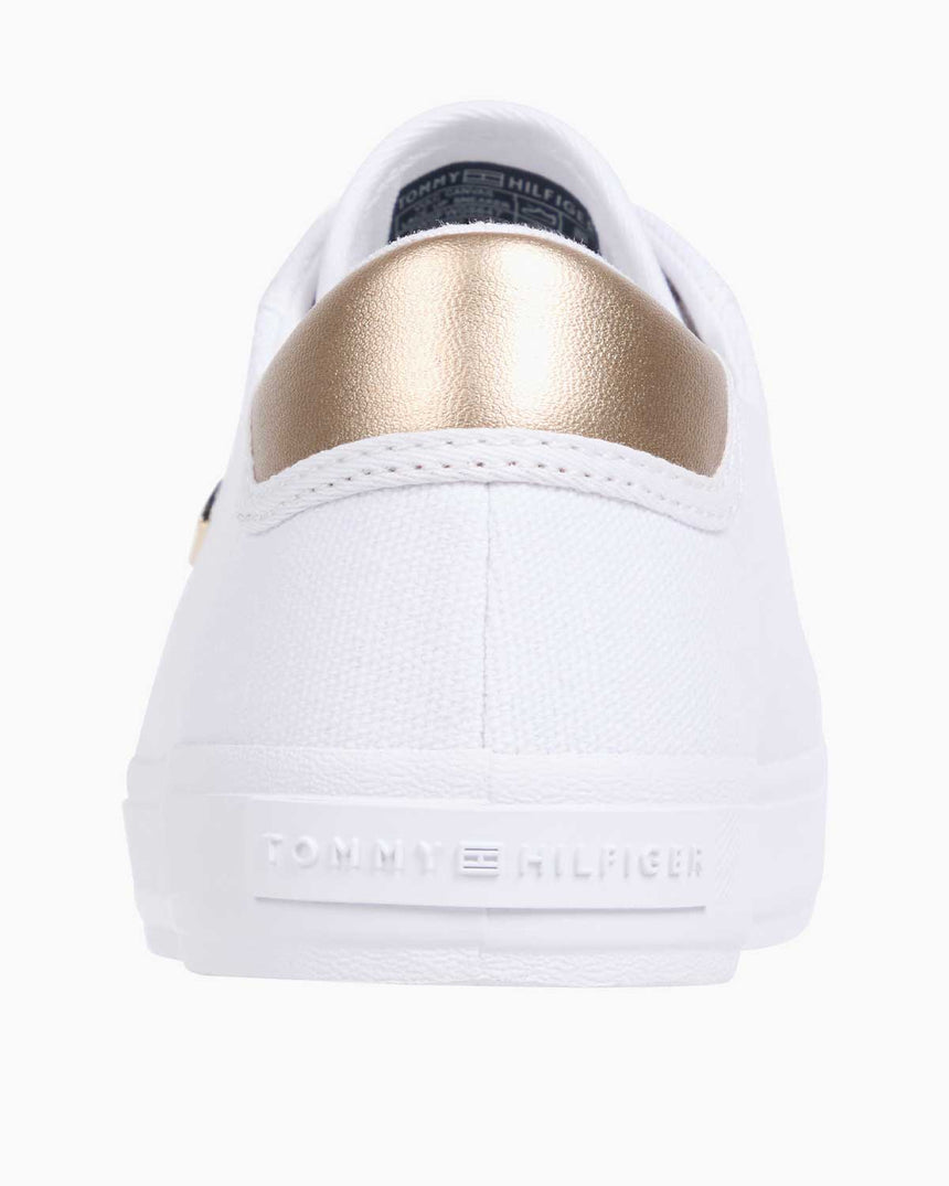 Tommy Hilfiger Canvas Lace Up Sneaker White