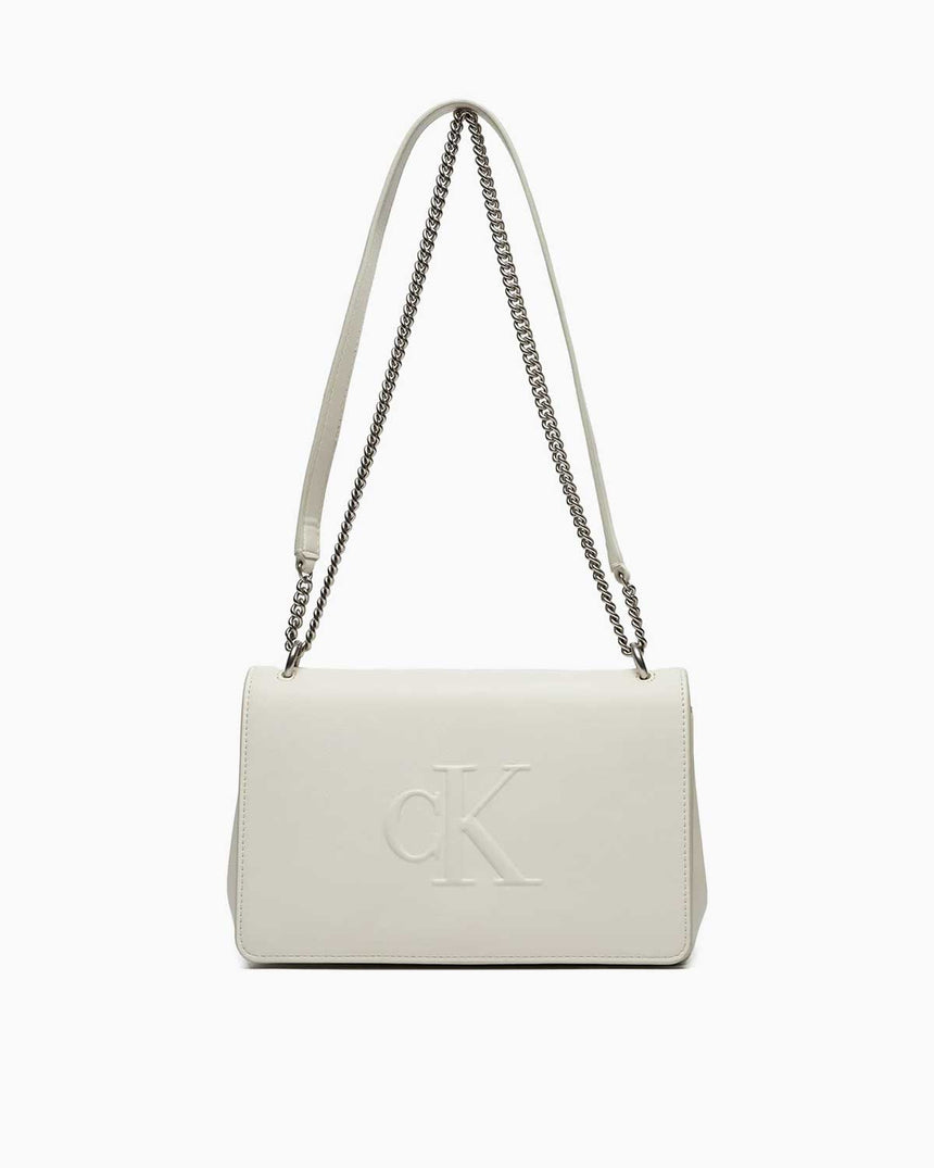 Calvin Klein Sculpted Flap Zincir Detaylı Çapraz Askılı Çanta Birch