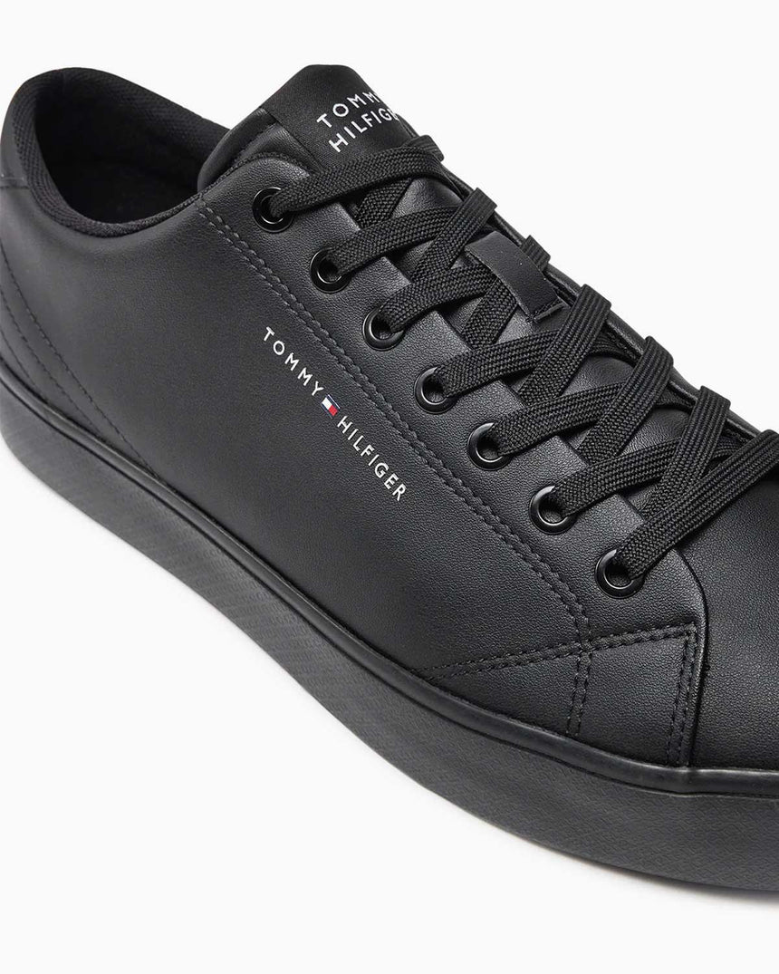 Tommy Hilfiger Leather Low Top Sneakers Black