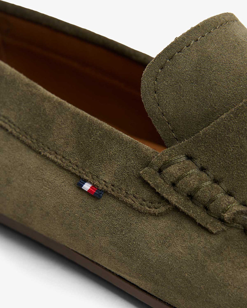 Tommy Hilfiger Casual Driver Süet Ayakkabı Army Green