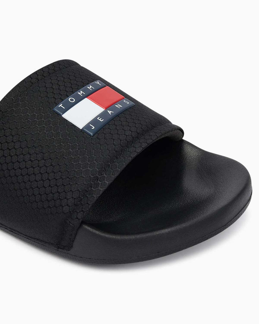 Tommy Hilfiger Aqua Pool Slide Erkek Terlik Black