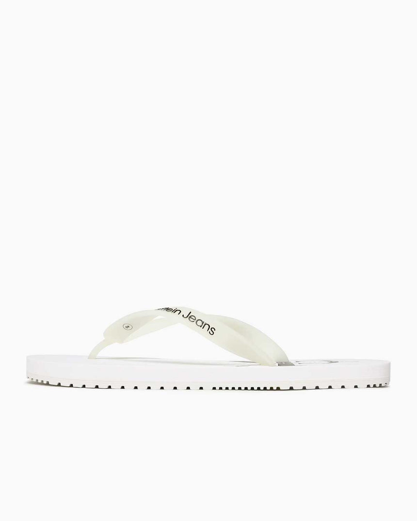 Calvin Klein Beach Sandal Monogram Flip Flops Parmak Arası Terlik White