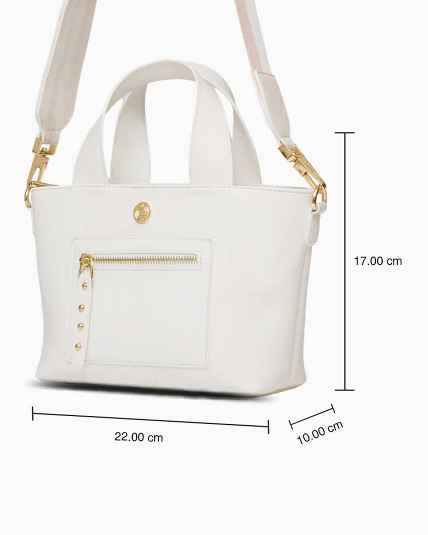 Us Polo Assn Logo Detaylı Çapraz Askılı Çanta Beyaz