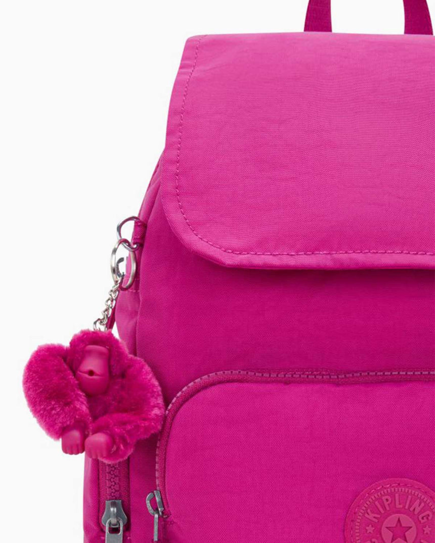 Kipling City Zip S Basic Sırt Çantası Glowing Fuchsia