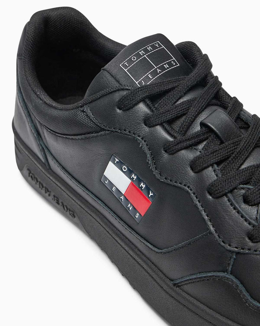 Tommy Jeans Cupsole Leather Essentials Sneaker Black