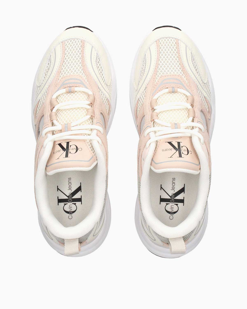 Calvin Klein Retro Tennis Runner Sneakers Creamy White/Whisper Pink/ Oyster M