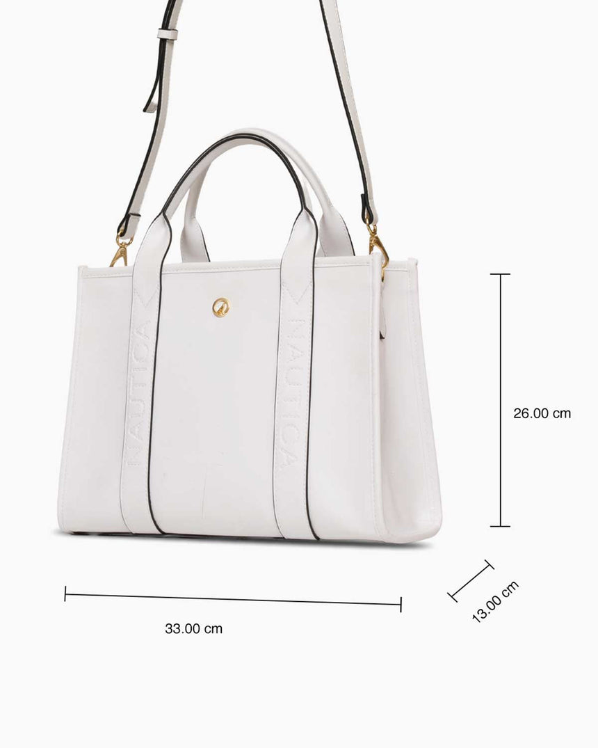 Nautica Ladies Logolu Omuz Çantası Beyaz