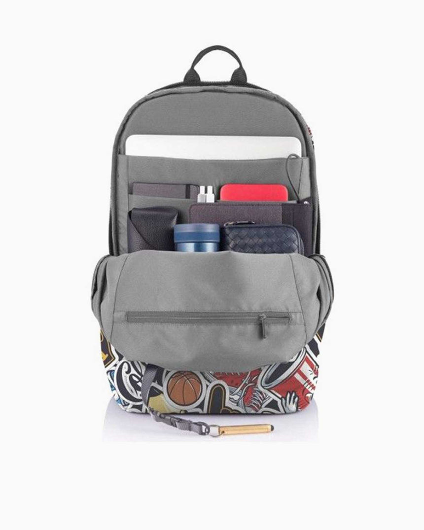 XD Design Bobby Soft 15.6'' Inç Suya Dayanıklı Hırsızlık Önleyici Usb Girişli Körüklü Sırt Çantası Multicolor