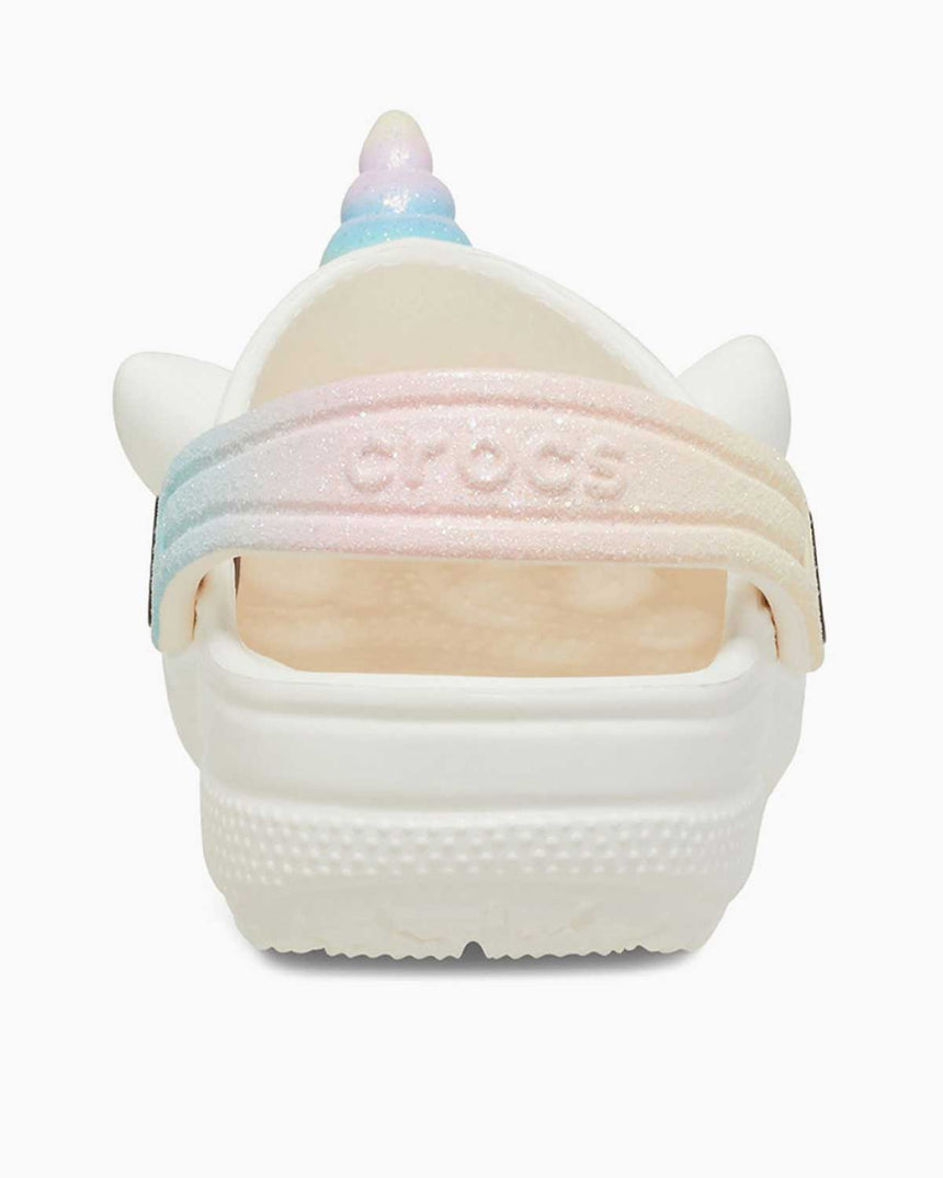 Crocs Classic Rainbow Unicorn Terlik Chalk