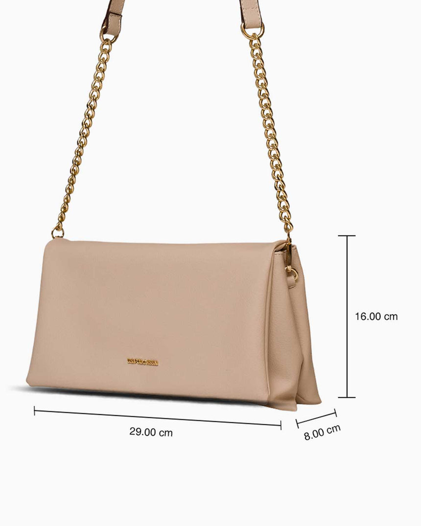 Us Polo Assn Zincir Detaylı Çapraz Askılı Çanta Bej