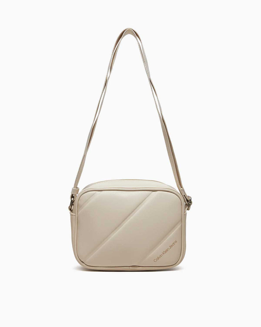 Calvin Klein Quilted Camera Bag Çapraz Askılı Çanta Beige