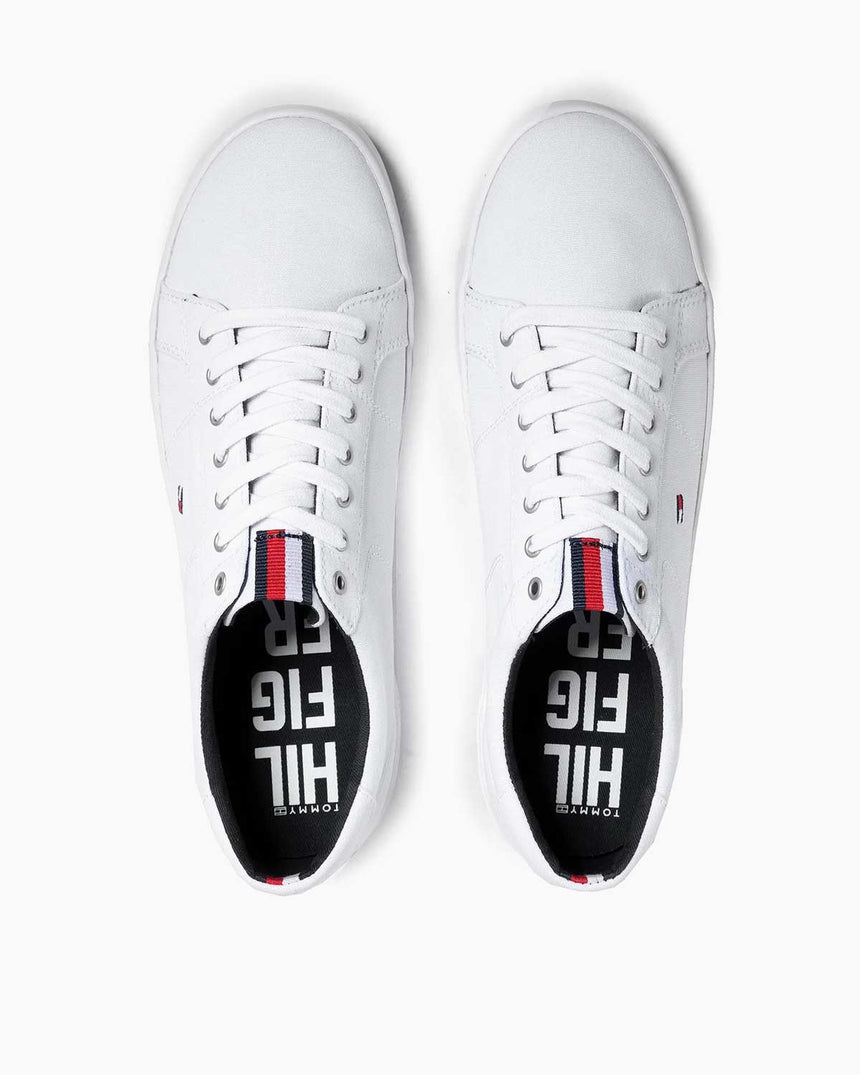 Tommy Hilfiger Iconic Long Lace Sneaker Erkek Ayakkabı Triple White