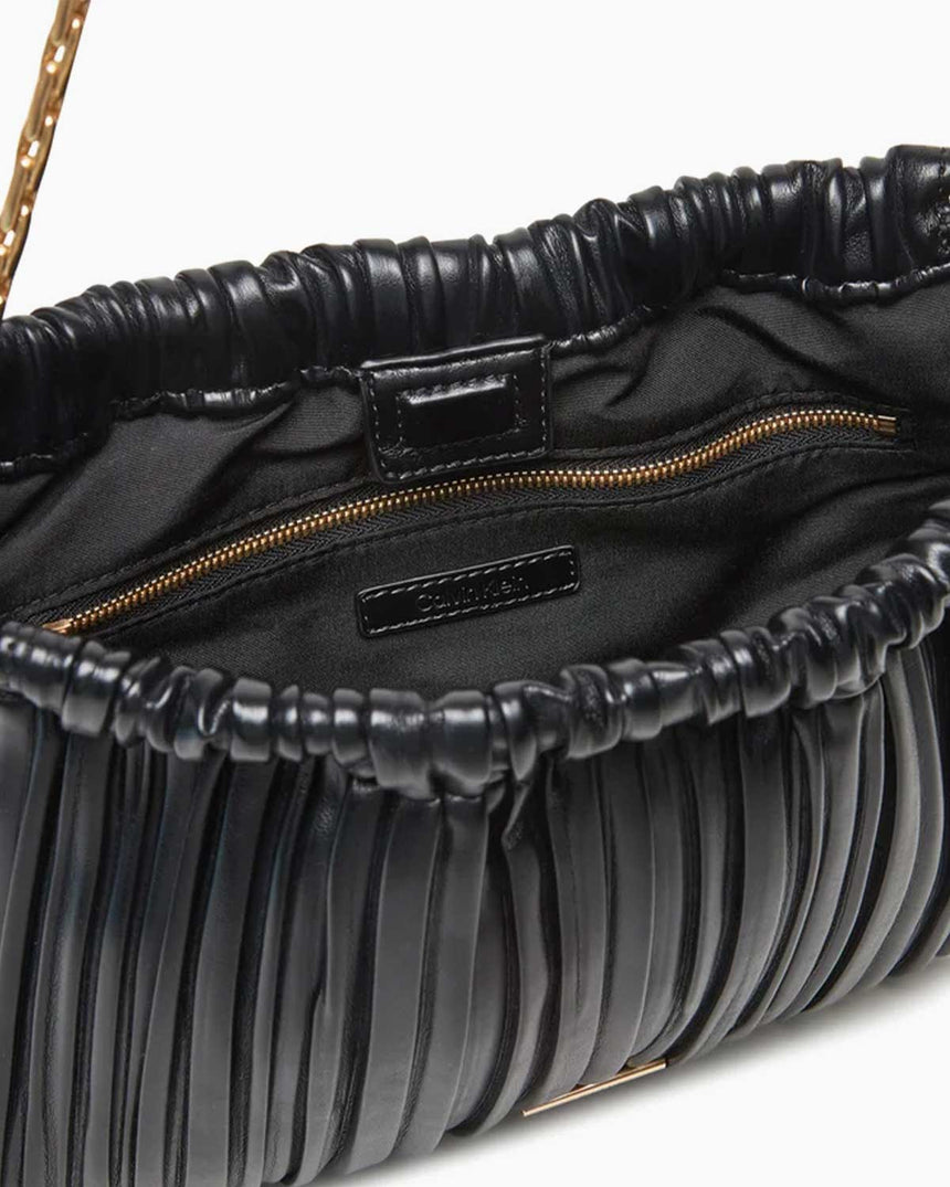 Calvin Klein Plisse Büzgülü Çapraz Askılı Kadın Çanta Black