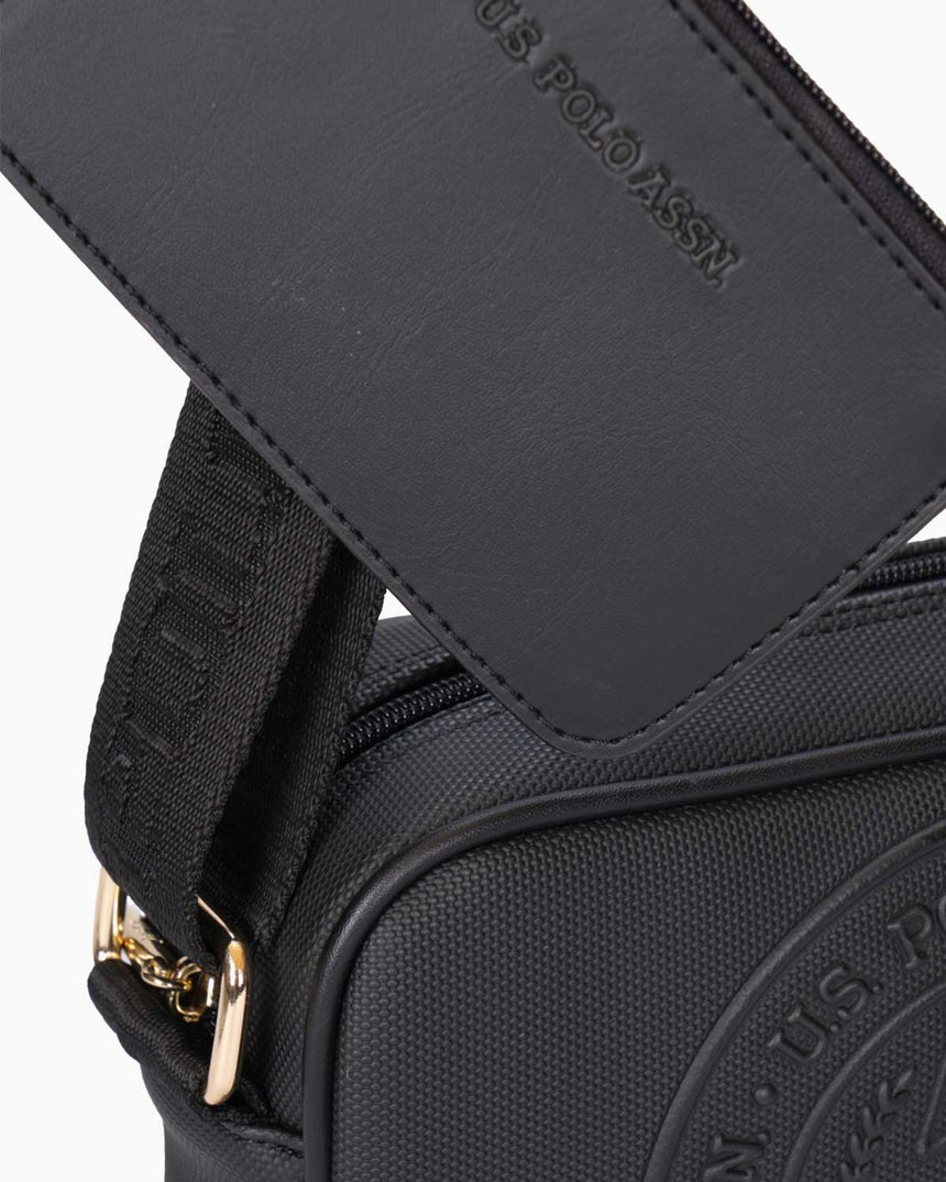 Us Polo Assn Mini Cüzdan Detaylı Çapraz Askılı Çanta Siyah