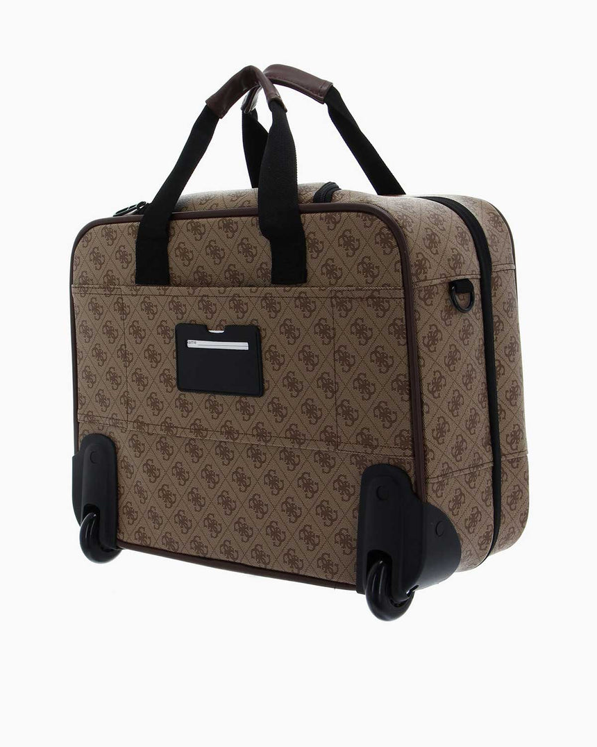 Guess Napoli Trolly Pilot Çantası Beige / Brown