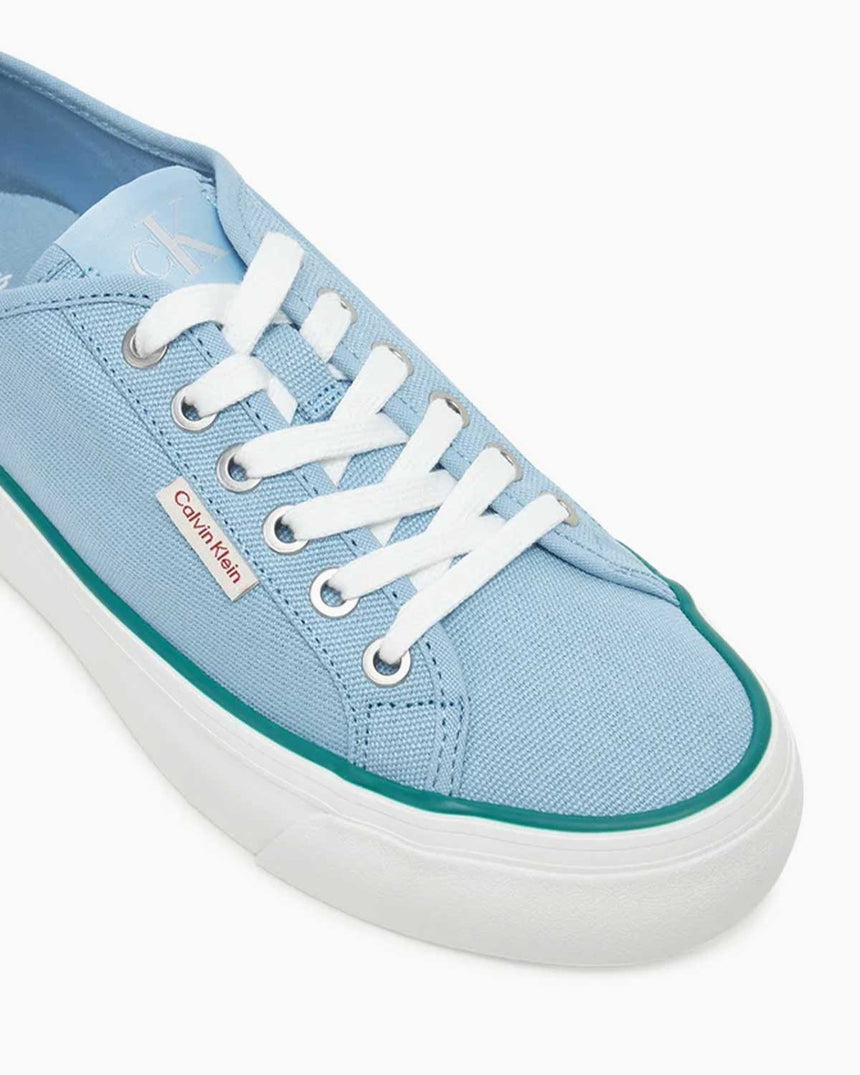 Calvin Klein Graz Flatform Logo Etiketli Kadın Pamuk Sneaker Cool Blue/Wild Green