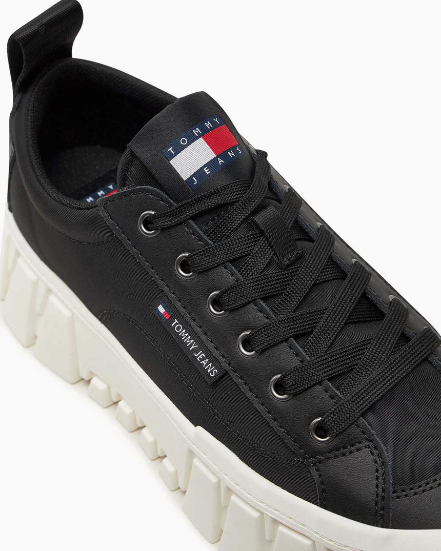 Tommy Hilfiger Vulc Flatform LC Mix Media Kadın Sneaker Black