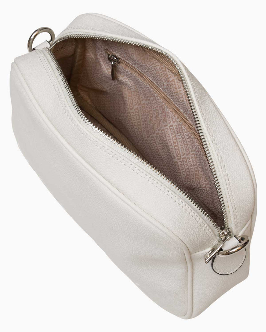 Nautica Mini Cüzdan Detaylı Çapraz Askılı Çanta Beyaz