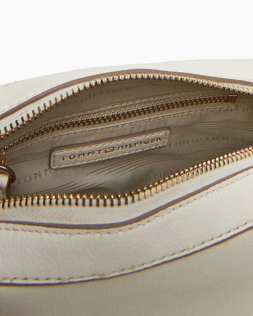 Tommy Hilfiger Logo Bantlo Kadın Kamera Çantası Ivory Petal