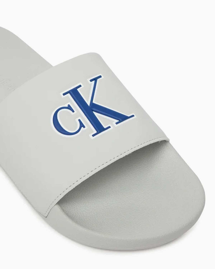 Calvin Klein Miami Erkek Terlik Oyster Mushroom/Pilgrim Blue