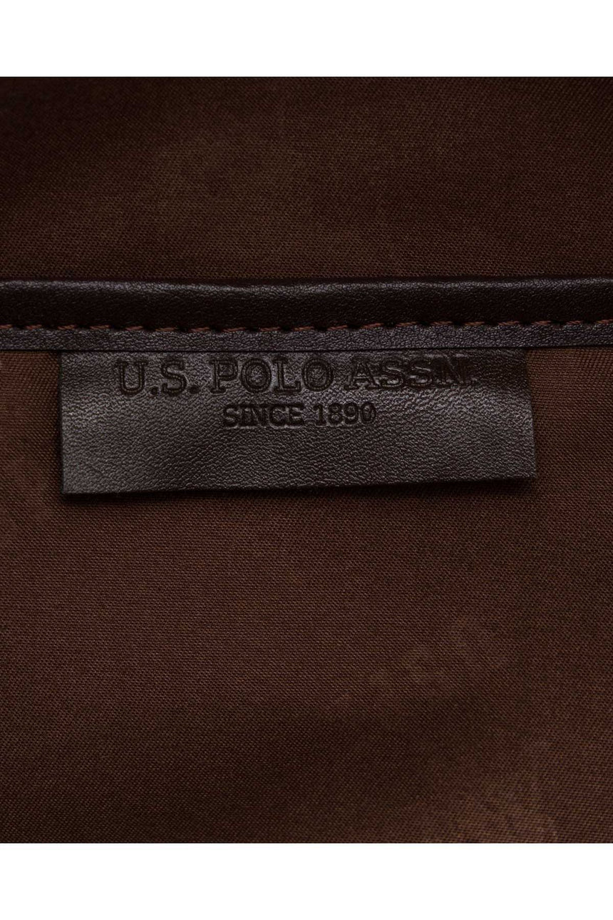 U.s Polo Assn Kapaklı Ön Cepli Deri Erkek Sırt Çantası Kahve
