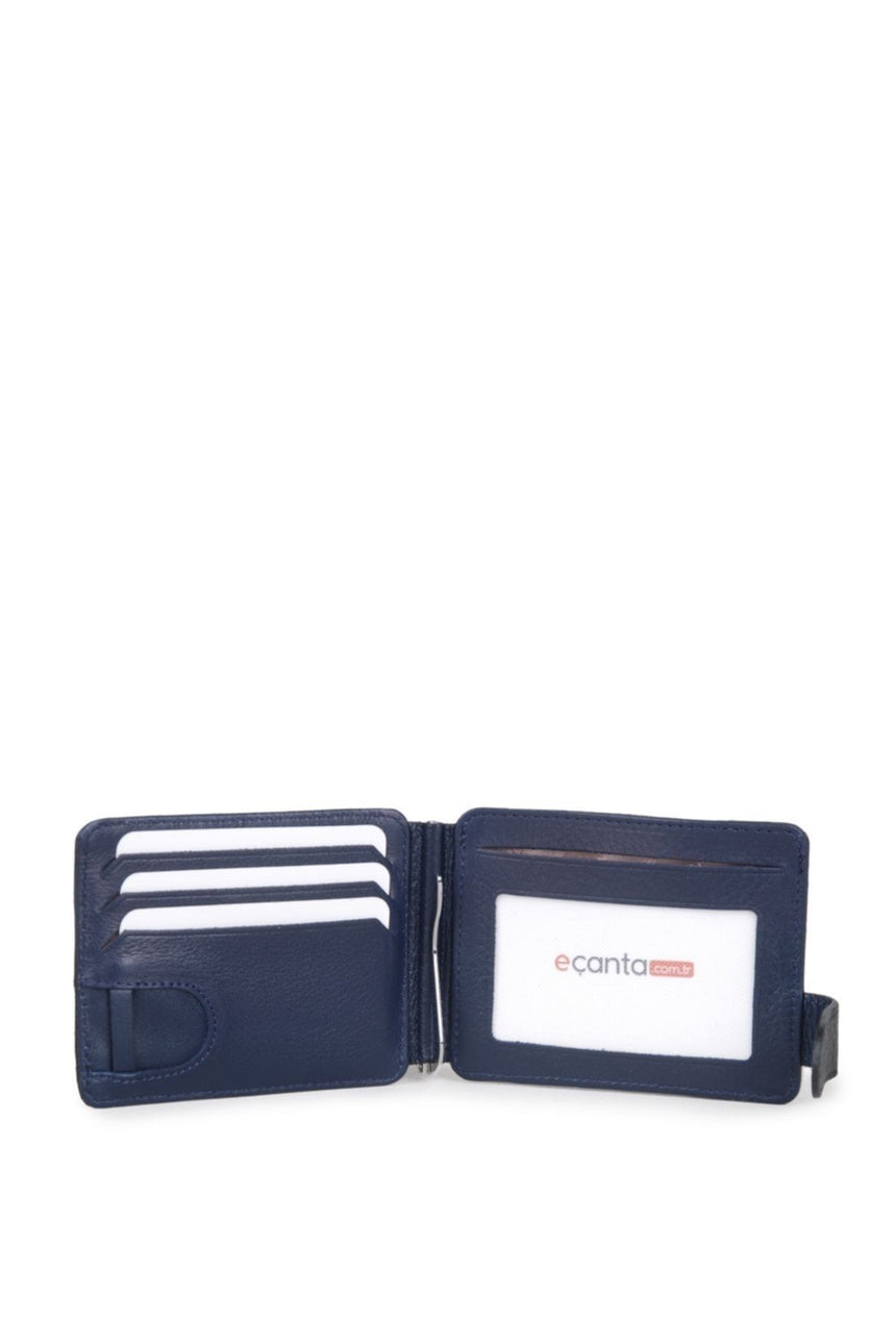 Grande Banknot Tutucu Mini El Portföyü Siyah - Lacivert