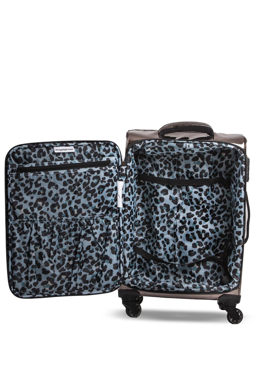 It Luggage Shimmer Metallic Gun