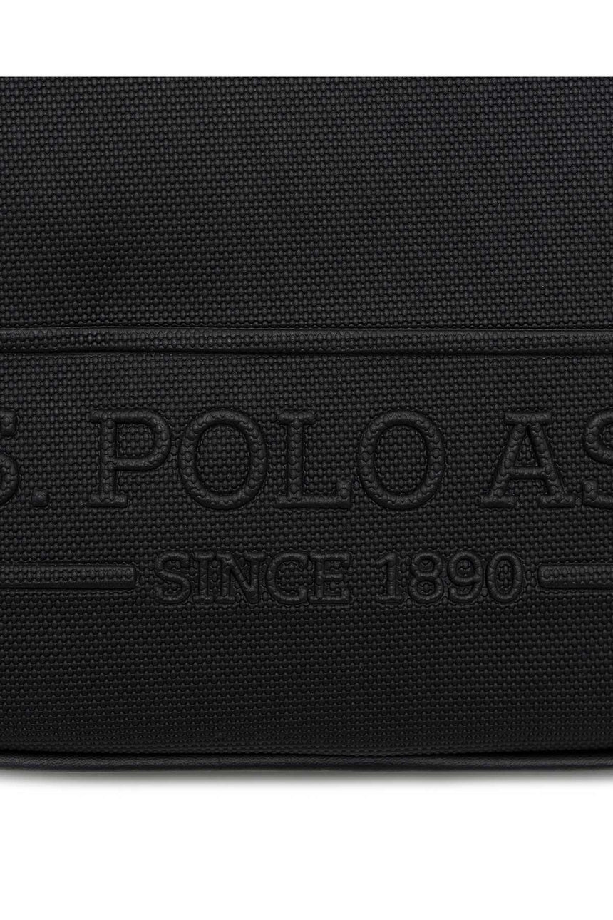 U.s Polo Assn Kabartma İkonik Logo Baskılı Çapraz Askılı Çanta Siyah - Siyah