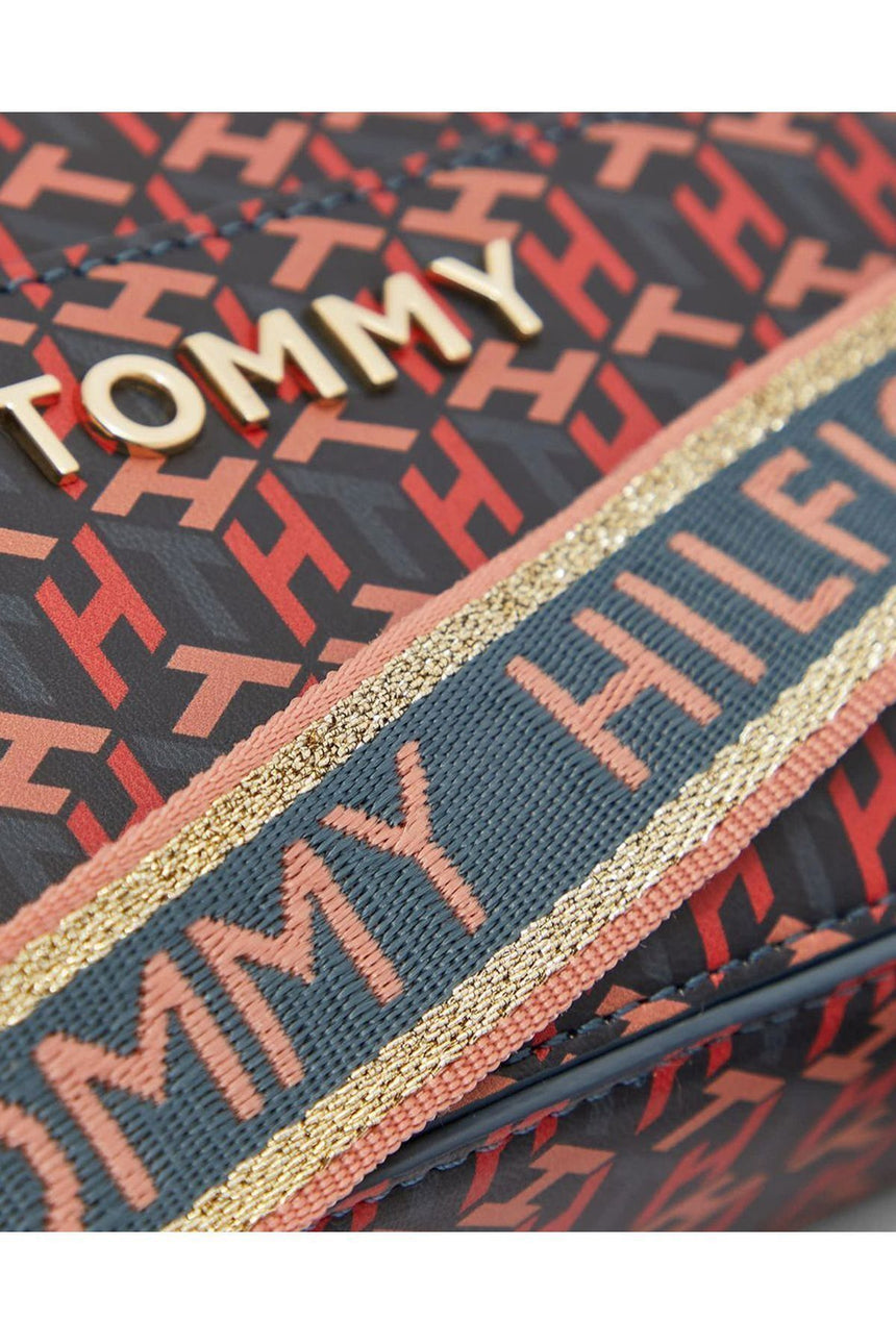 Tommy Hilfiger Iconic Tommy Sm Camera Bag Mono Kadın Çapraz Askılı Çanta Charcoal Blue