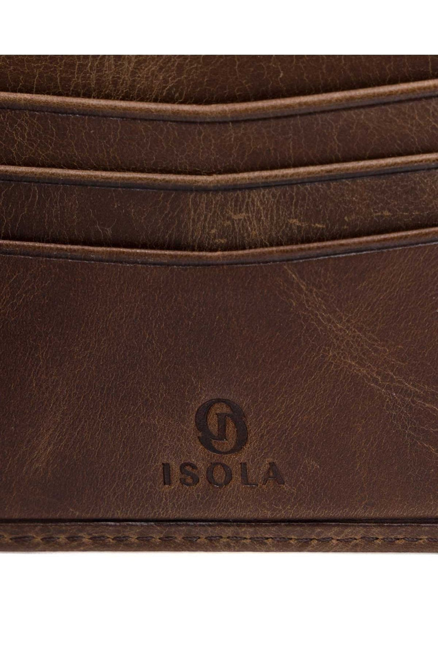 Isola Lionel Erkek Hakiki Deri Cüzdan Kahve