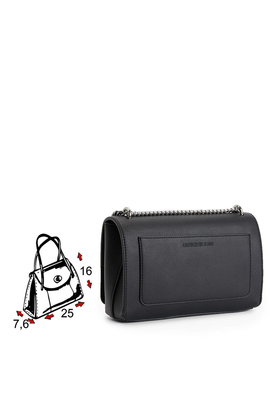 Calvin Klein Kadın Ew Flap Convertible Crossovers Çapraz Askılı Çanta Black