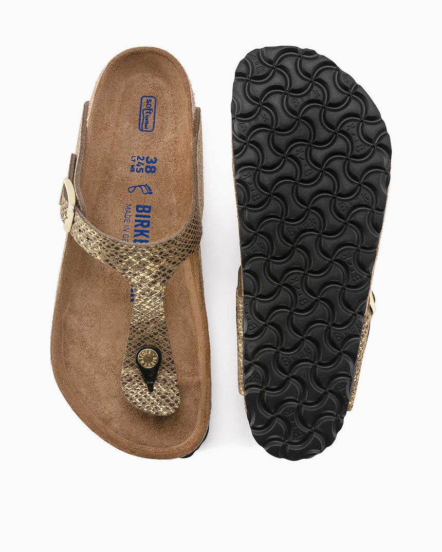 Birkenstock Gizeh MF Parmak Arası Kadın Terlik Shiny Python Black