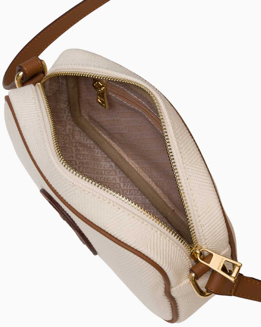 Nautica Çapraz Askılı Çanta Bej - Taba