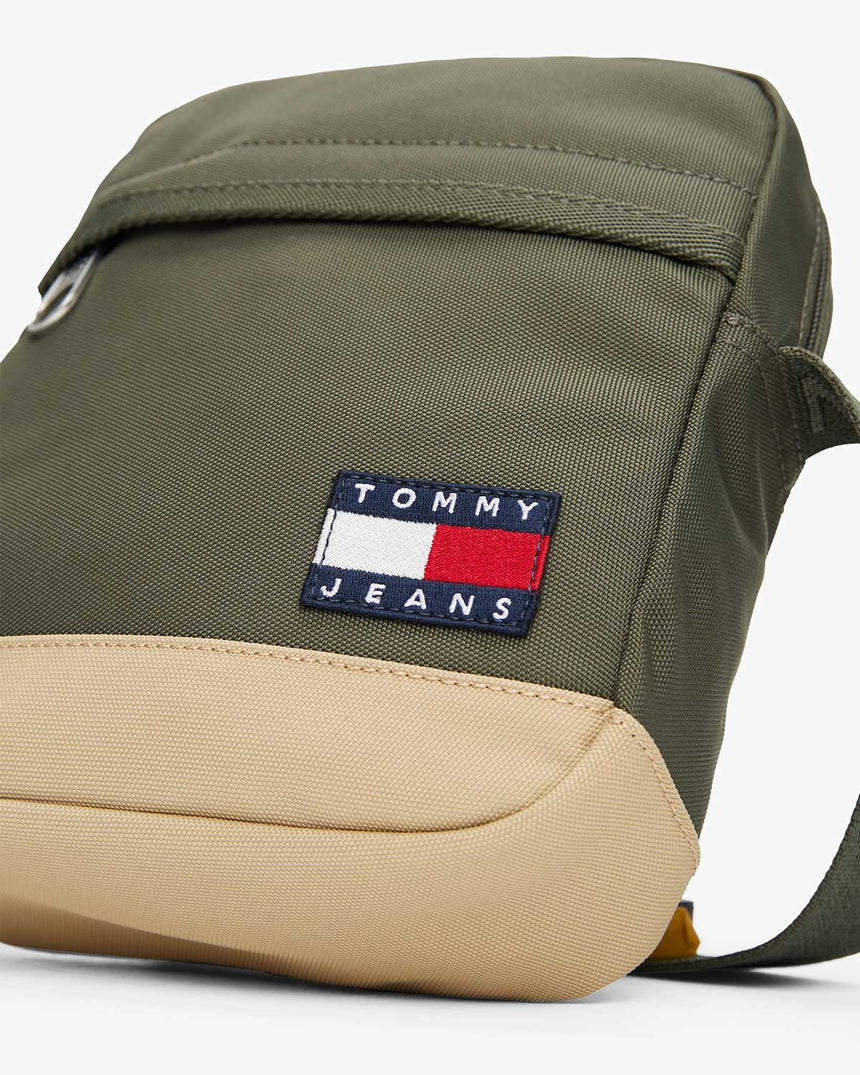 Tommy Hilfiger Ess Daily Squared Reporter Çapraz Askılı Çanta Pewter Green