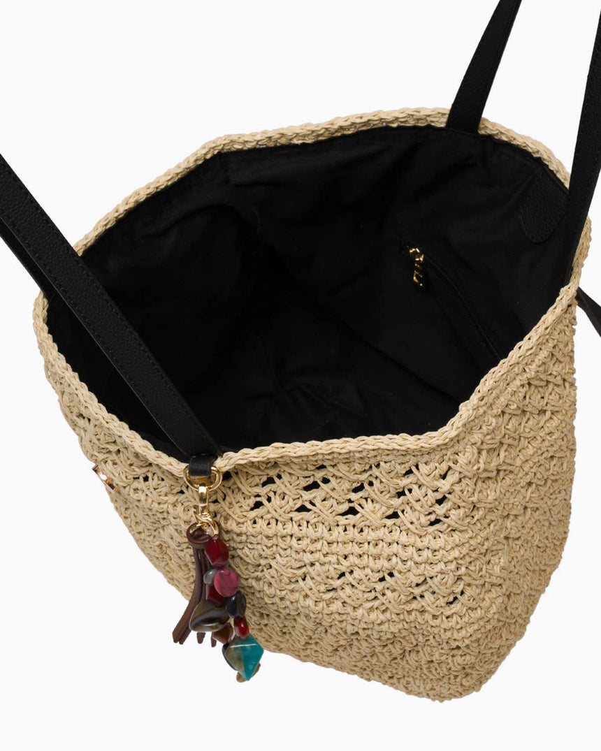 Nautica Taş Detaylı Kadın Plaj Çantası Açık Bej