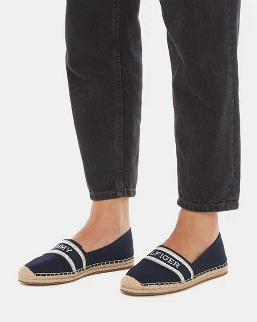 Tommy Hilfiger Mono Webbing Espadrille Ayakkabı Space Blue