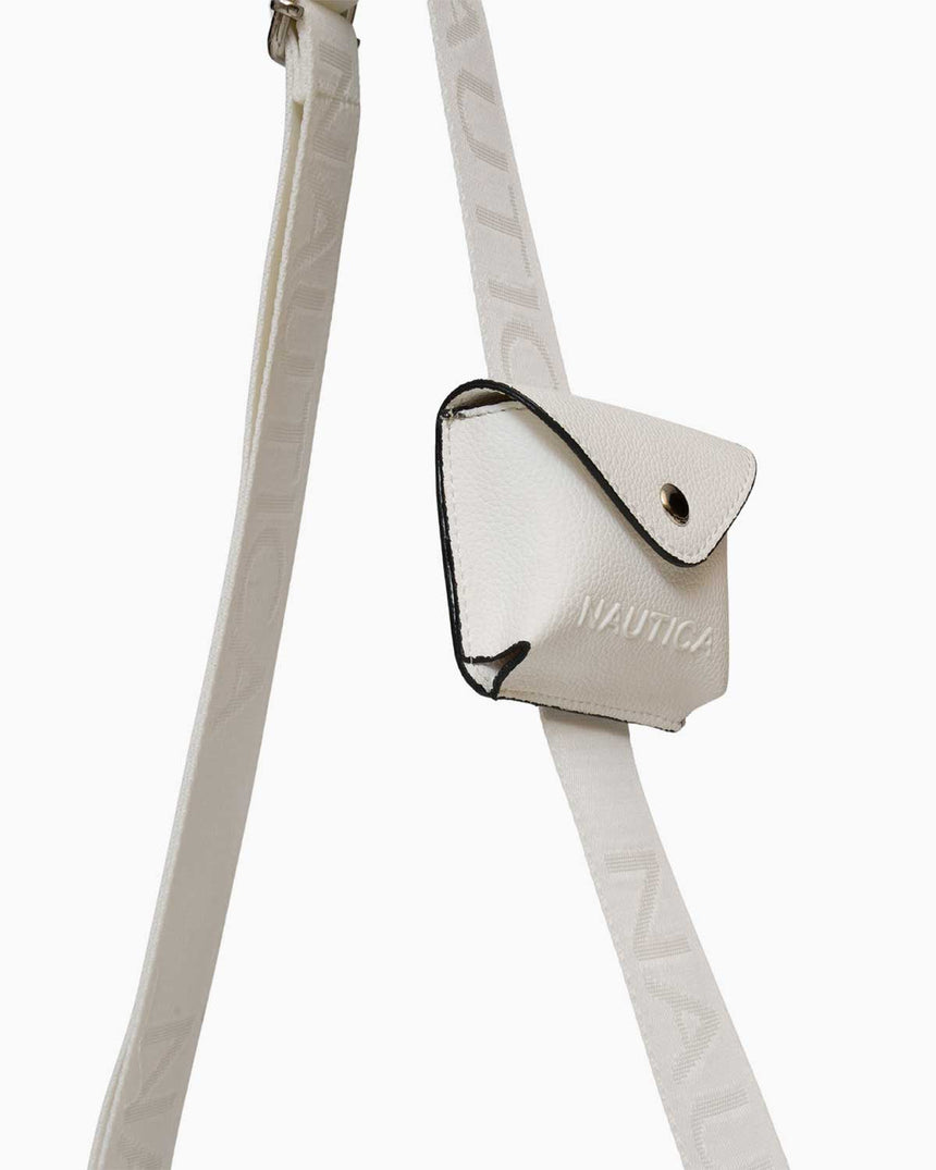 Nautica Mini Cüzdan Detaylı Çapraz Askılı Çanta Beyaz