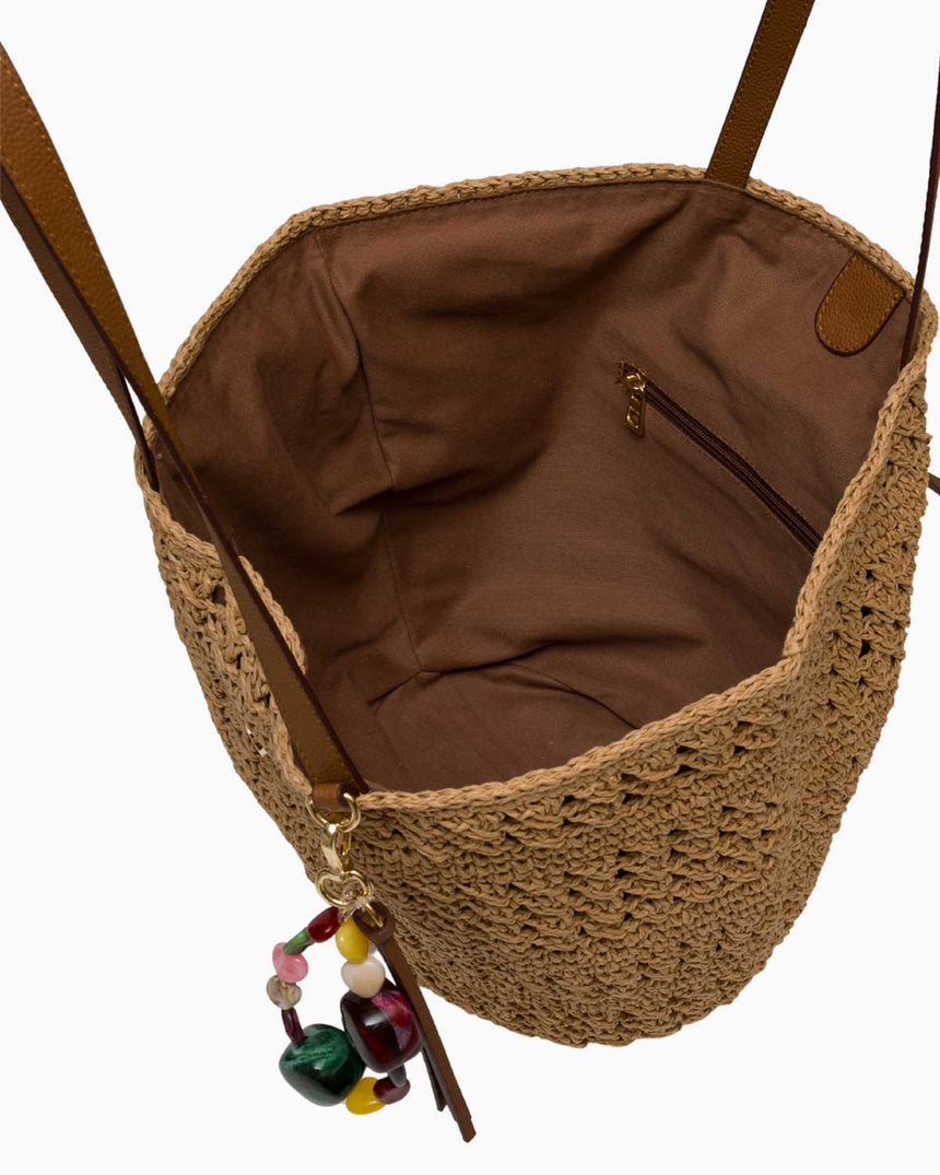 Nautica Taş Detaylı Kadın Plaj Çantası Bej