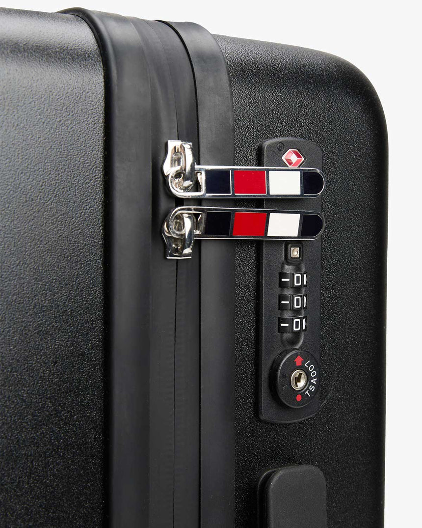 Tommy Hilfiger Suitcase Carry On Kabin Boy Valiz Black