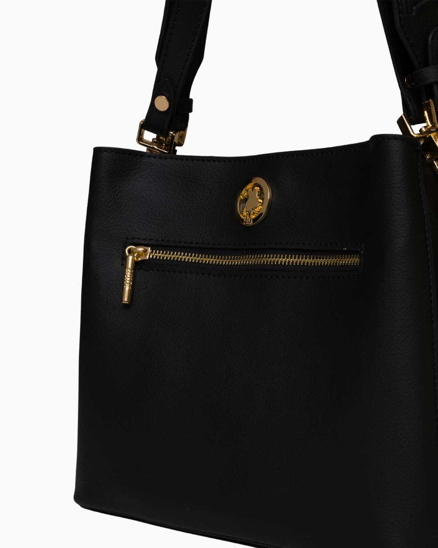 Us Polo Assn Fermuar Detaylı El Çantası Siyah